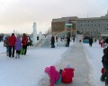 Ледовый городок на площади Ленинского Комсомола
